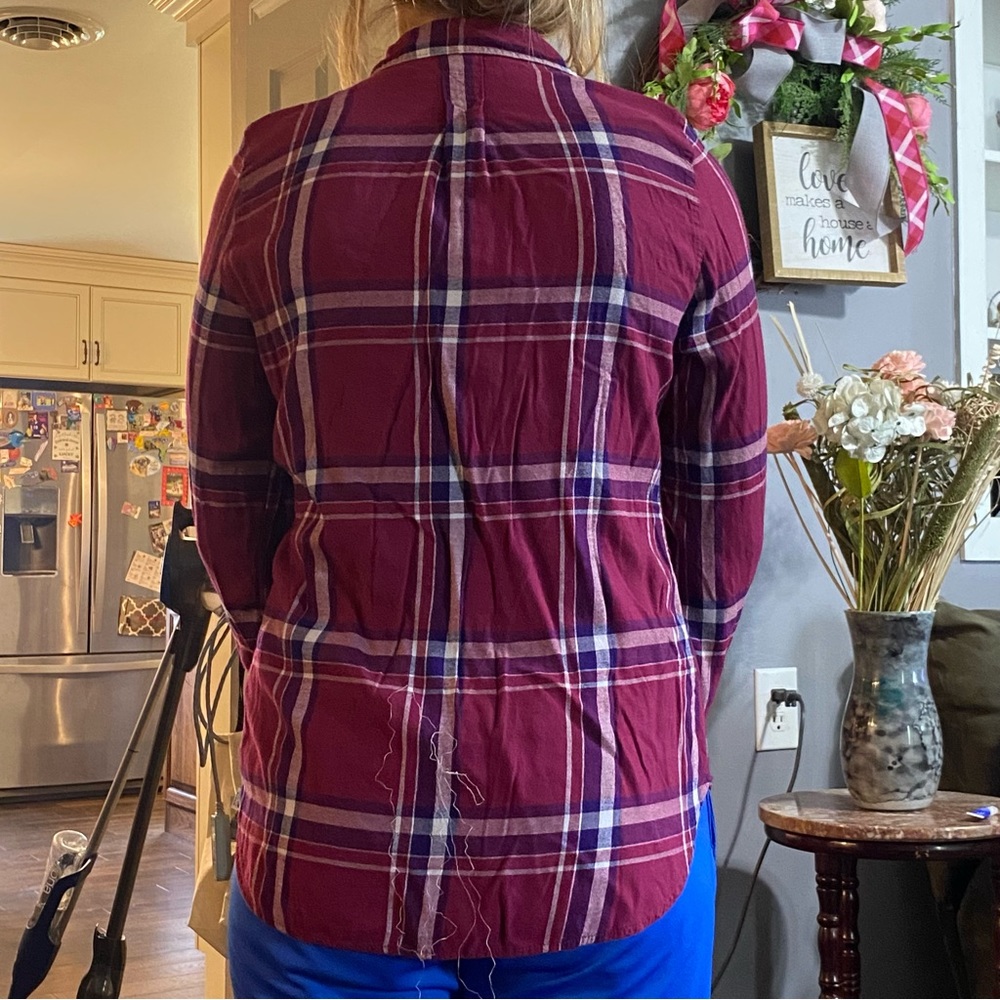 Burgundy flannel